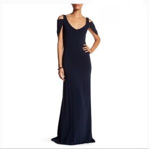 NWT Issue New York Navy Cold Shoulder Gown